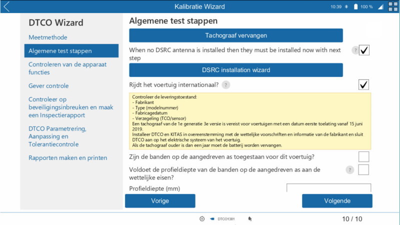 Ga door met Kalibreren van het voertuig