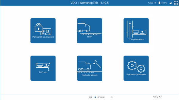 Start de retrofit door de kalibratie wizard op te starten